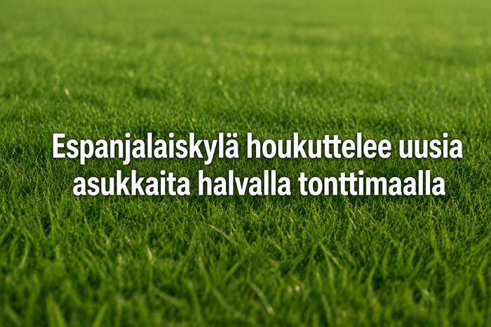 Espanjalaiskylä yrittää houkutella uusia asukkaita halvalla tonttimaalla