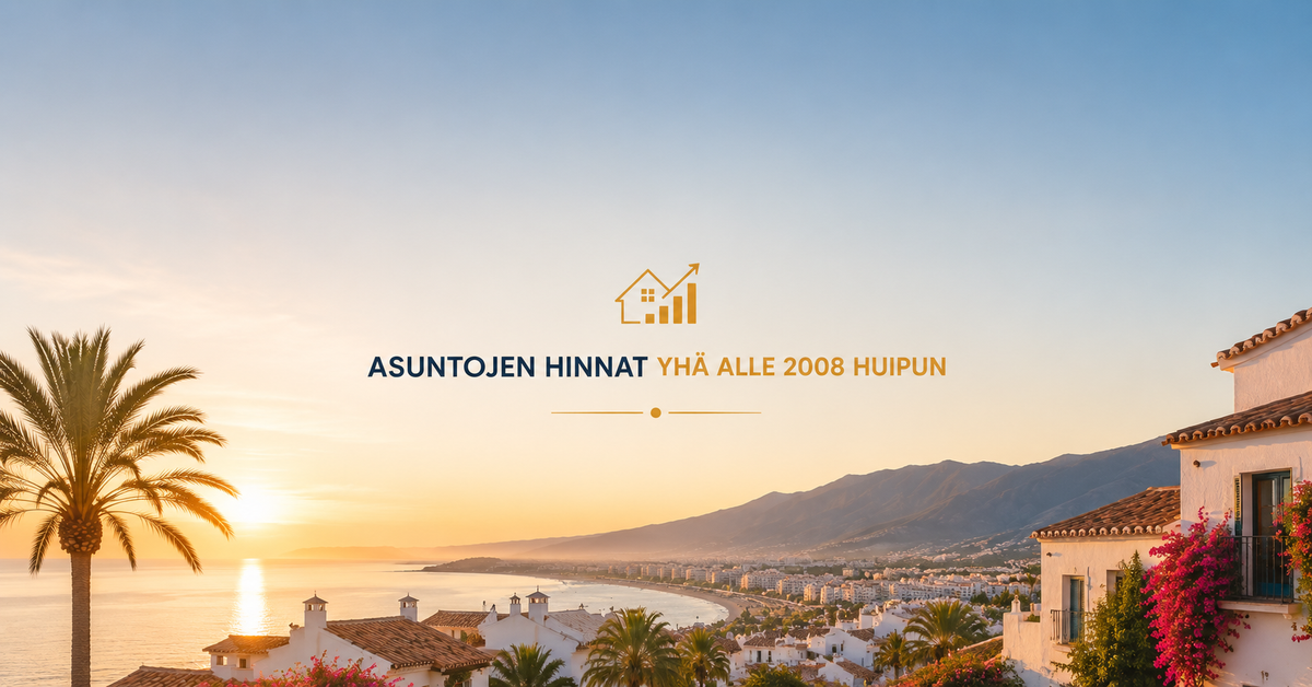 Espanjan keskuspankki: asuntojen hinnat yhä alle vuoden 2008 huipputason