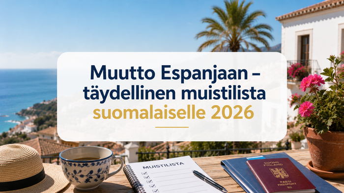 Muutto Espanjaan 2026 – Täydellinen step by step -muistilista suomalaiselle