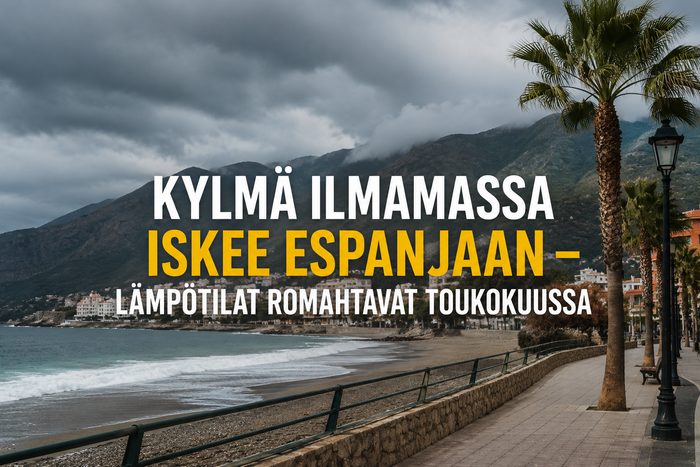 Kylmä ilmamassa iskee Espanjaan – lämpötilat romahtavat toukokuussa
